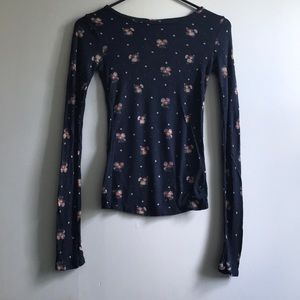 Fitted floral shirt for girls